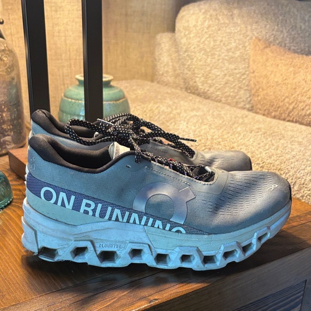 On Running Women’s Black Blue and Grey Running Shoes